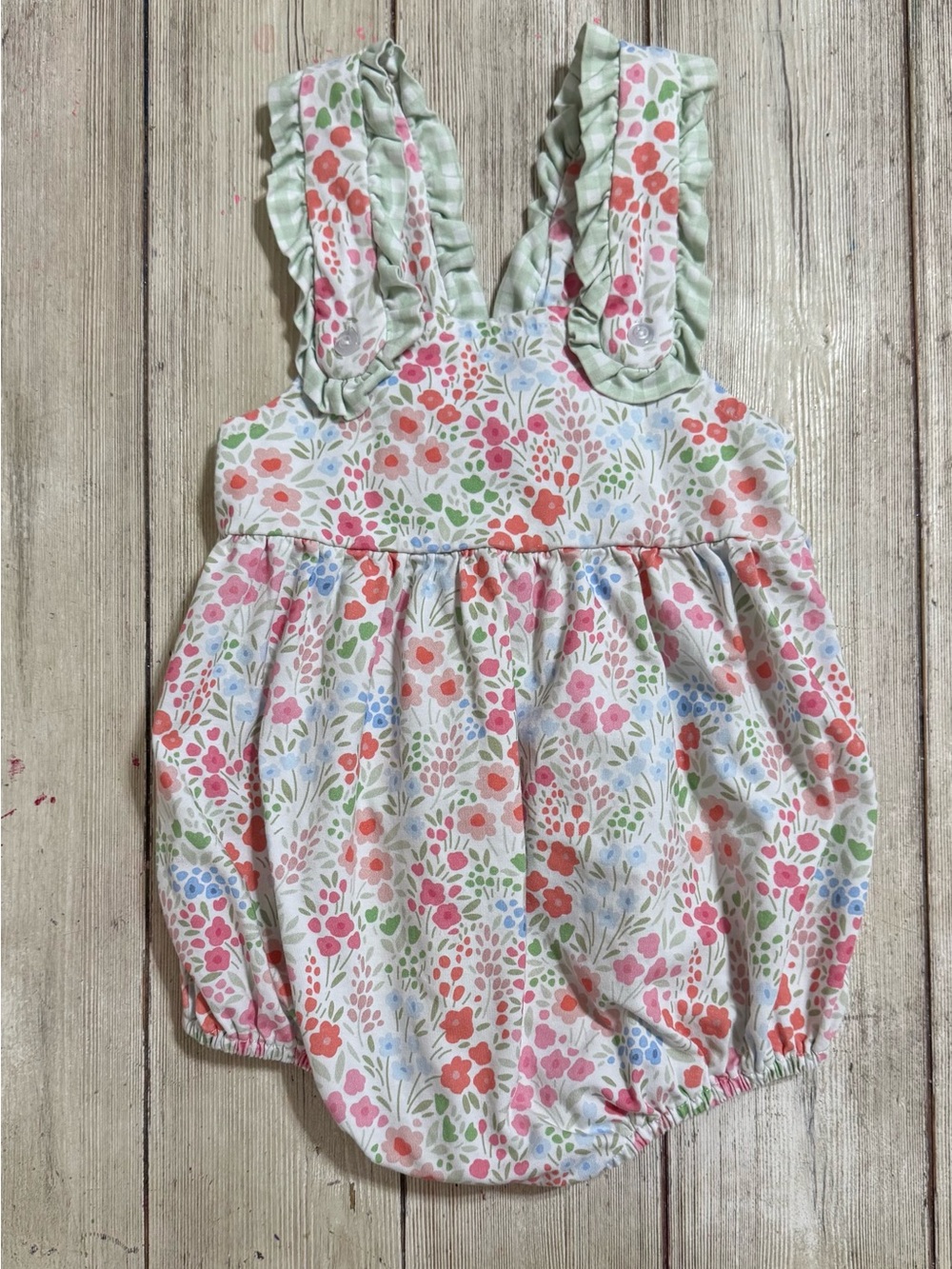 Stitchy Fish floral bubble romper Baby Girls 2t boutique